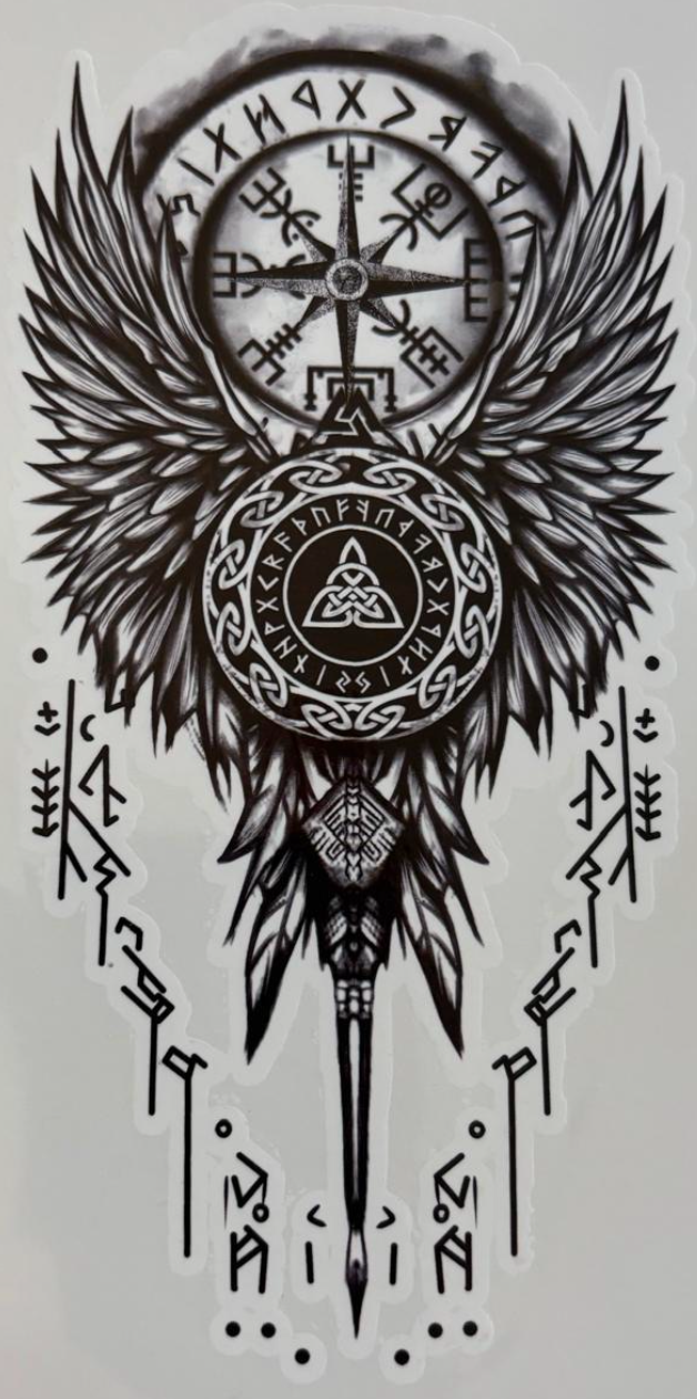 Ailes avec insignes celte