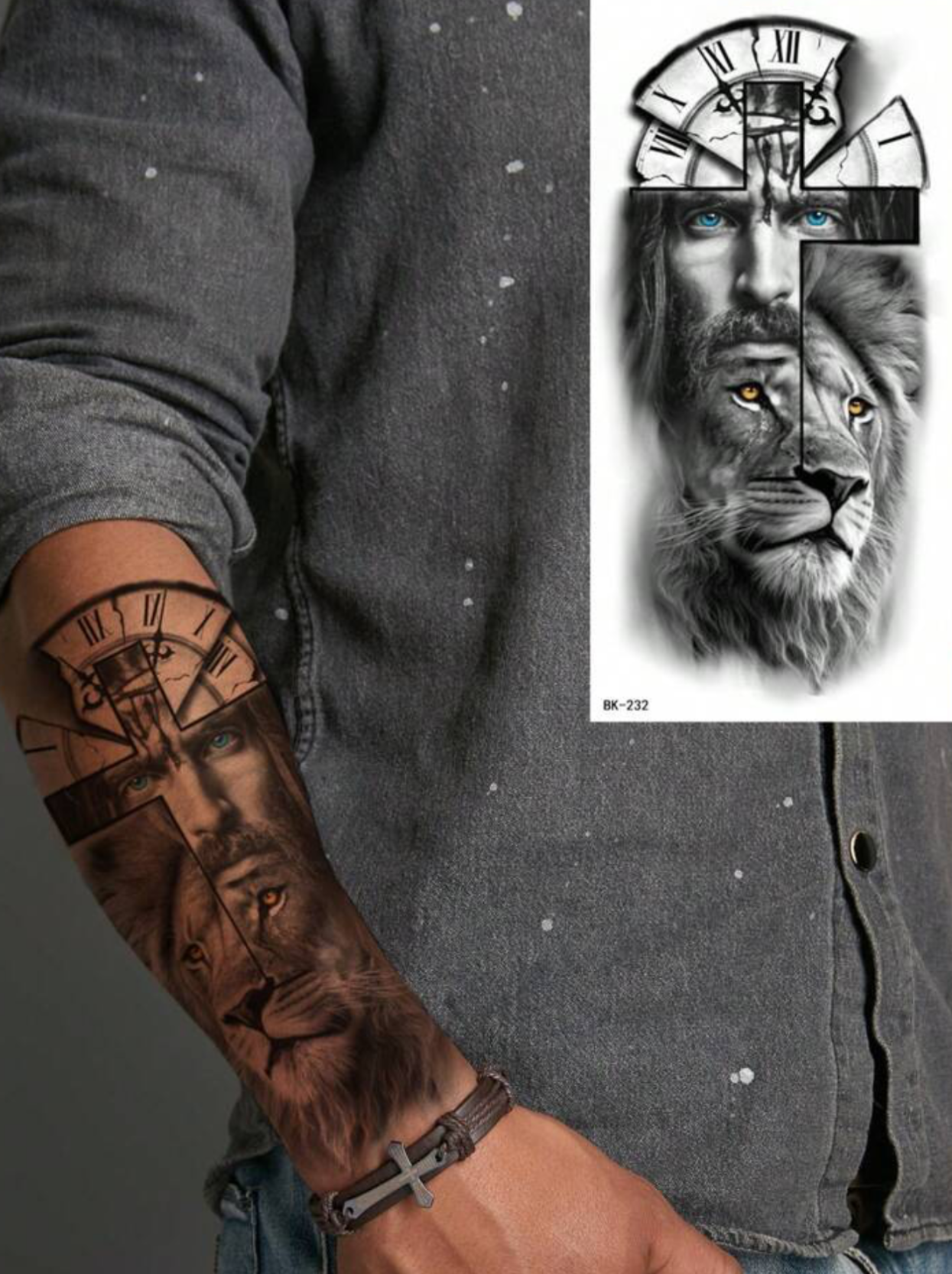 Lion avec croix Chrétienne #1