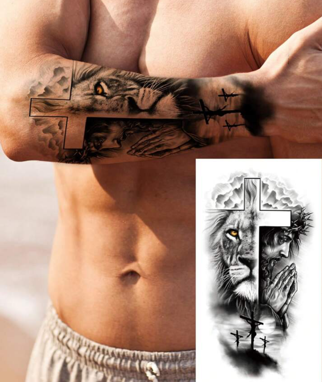 Lion avec croix Chrétienne #2