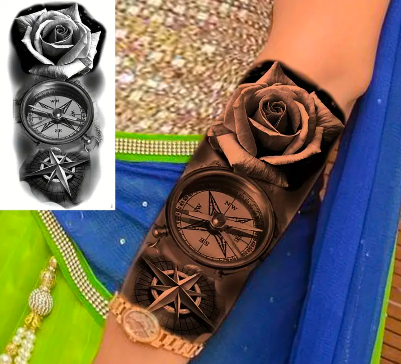 Rose, boussole et rose des vents