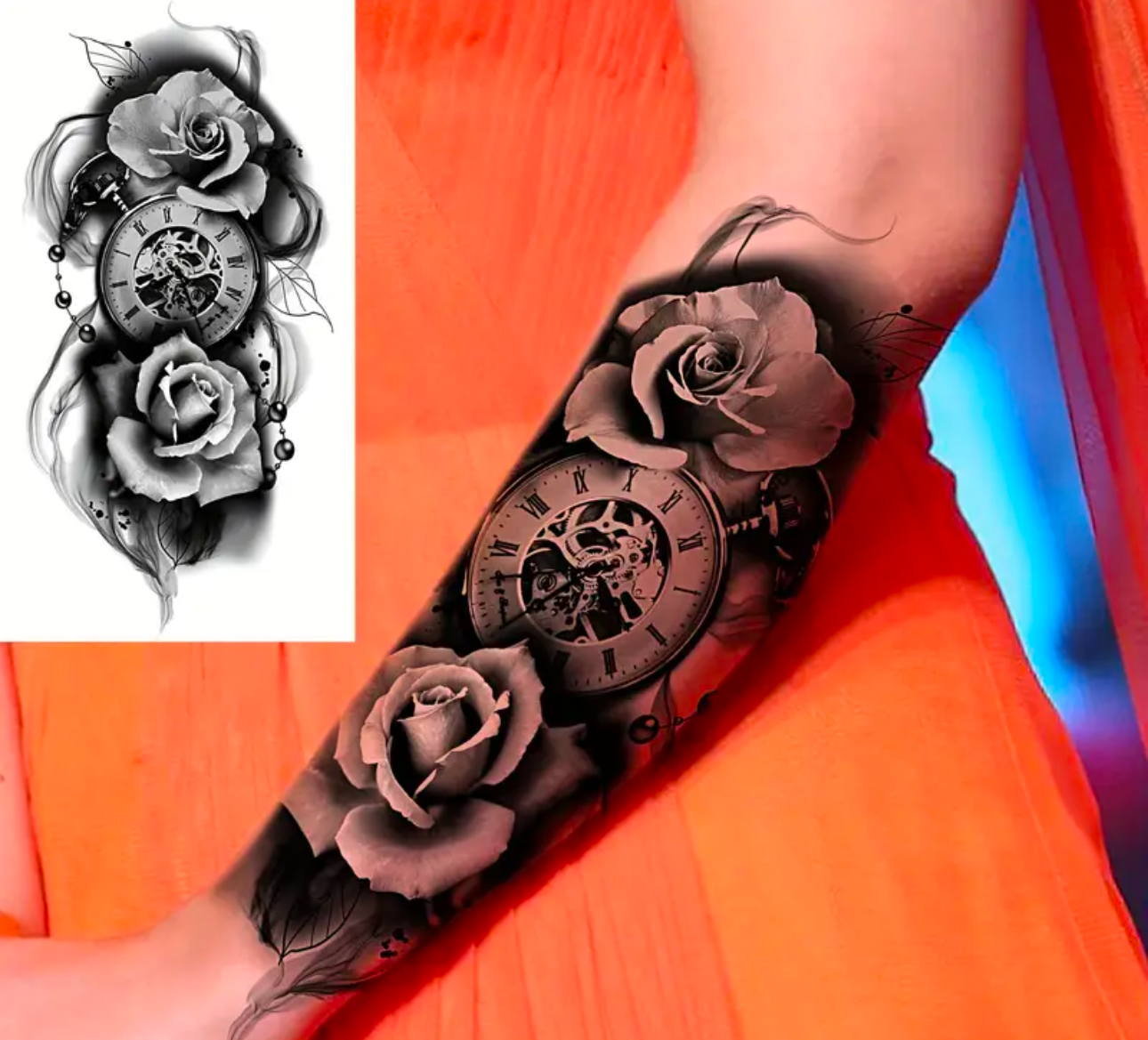 Roses avec montre à gousset