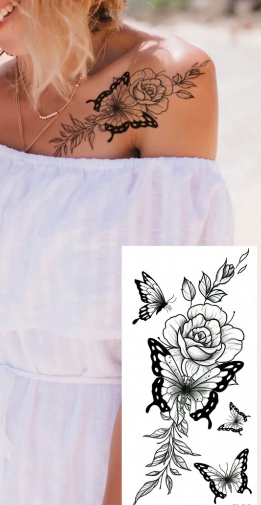 Papillon et fleurs