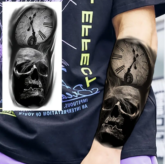Tête de mort avec horloge #2