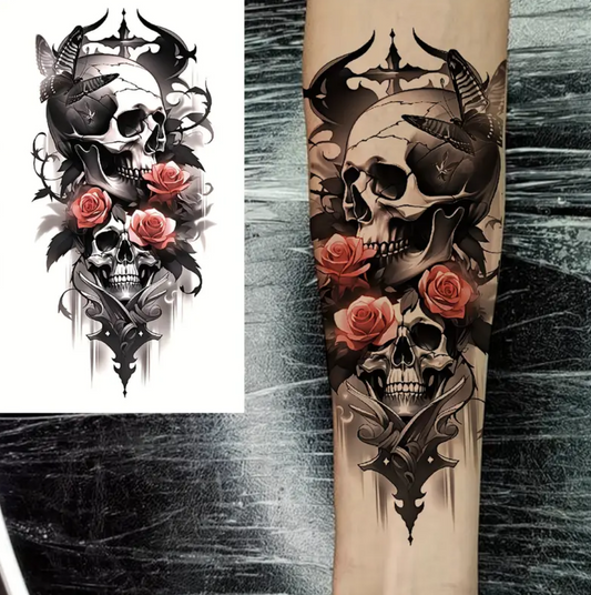 Têtes de morts avec roses #1