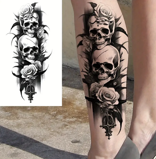 Têtes de morts avec roses #2