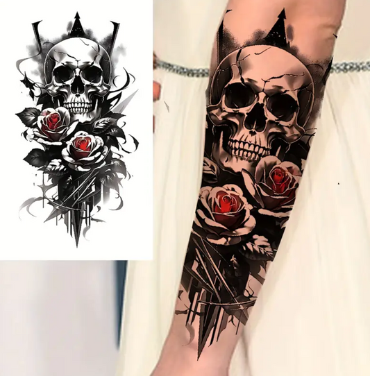 Têtes de morts avec roses #3