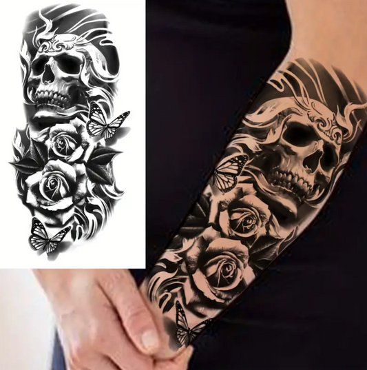 Têtes de morts avec roses #6