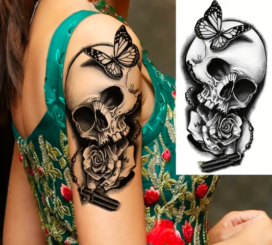 Têtes de morts avec roses #7